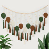 Tapisserie Dremisland grandes feuilles beige vert pompons Accueil - Accessoires et Décoration Naty Shop Café