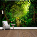 Tapisserie vert forêt à suspendre en extérieur Maison - Accessoires et Décorations Naty Shop