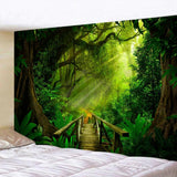 Tapisserie vert forêt à suspendre en extérieur Maison - Accessoires et Décorations Naty Shop