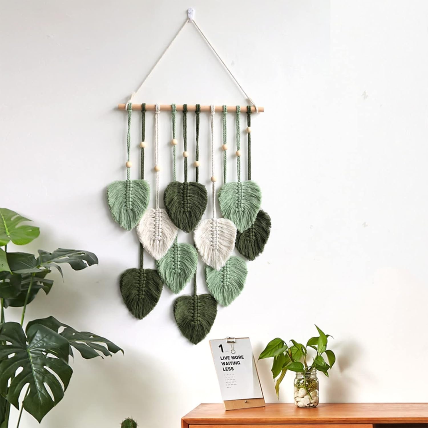 Tapisserie en corde de coton fait main plantes décoratives mariage Accueil - Accessoires et Décorations Naty Shop