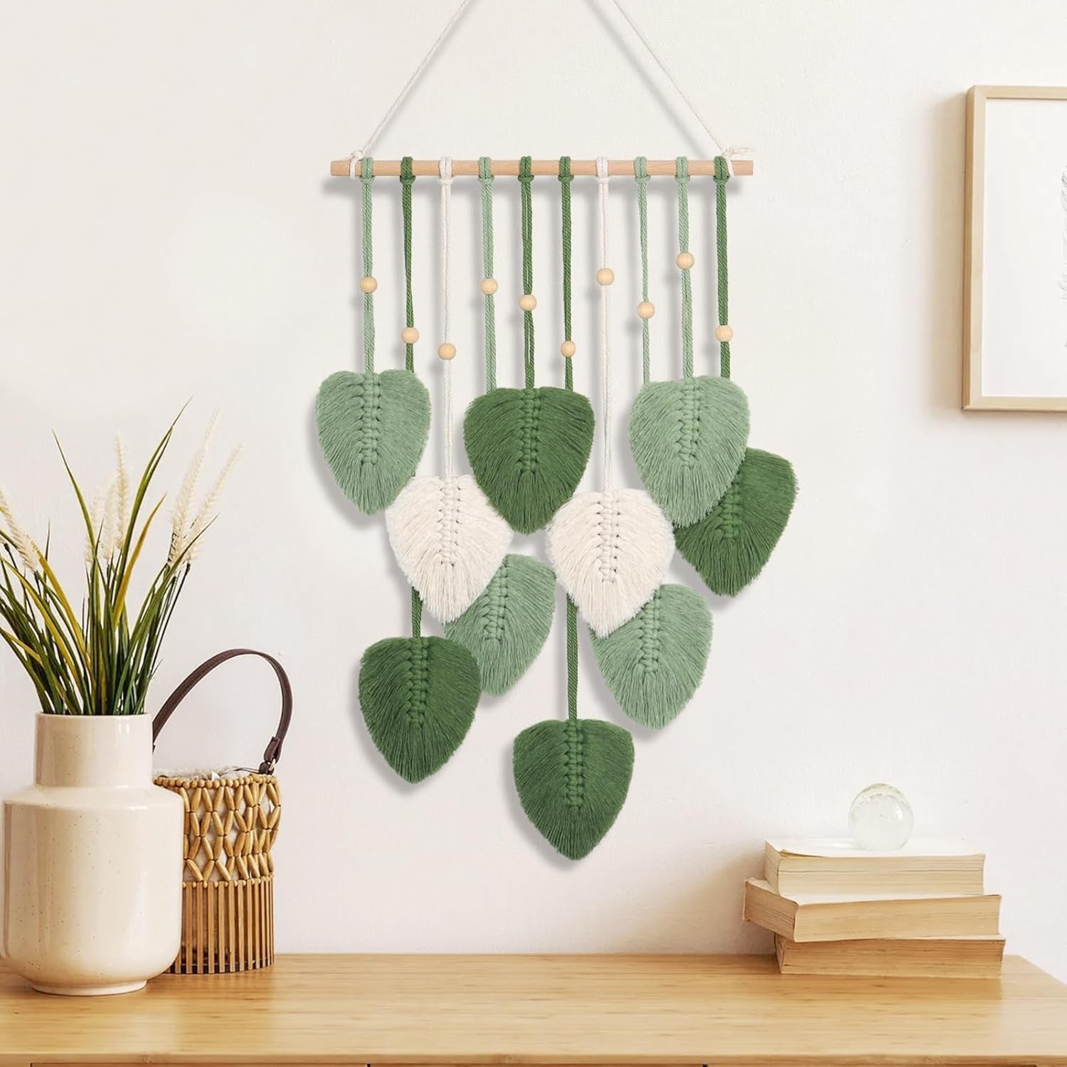Tapisserie en corde de coton fait main plantes décoratives mariage Accueil - Accessoires et Décorations Naty Shop
