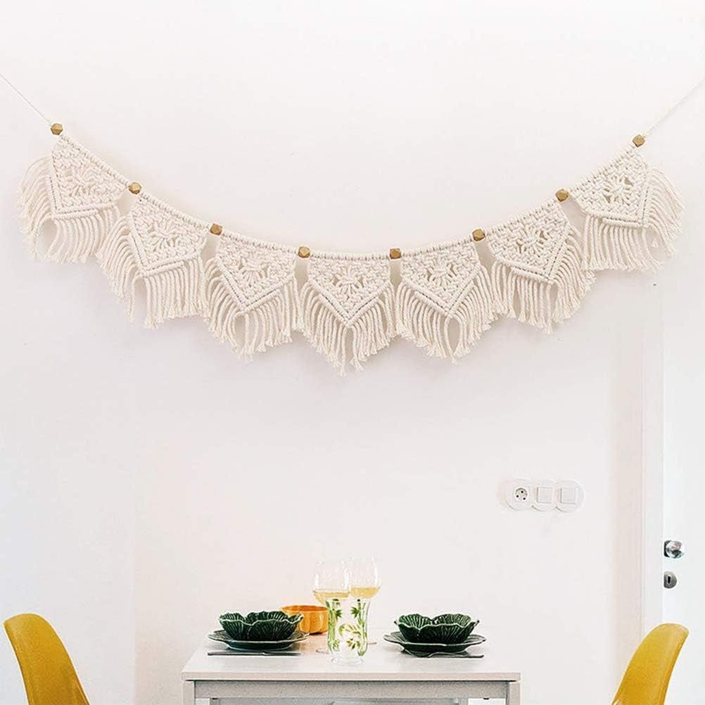 Tapisserie franges guirlande bannière coton tissé mariage Accueil - Accessoires et Décorations Naty Shop Default Title