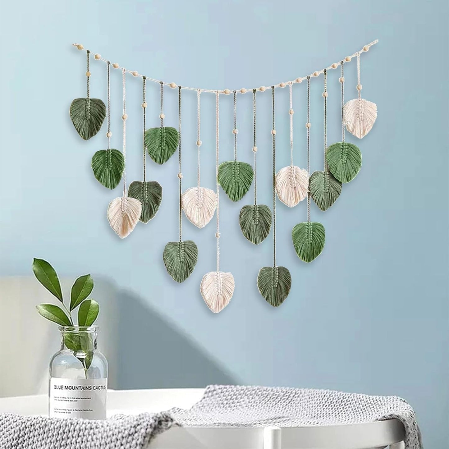 Grande tapisserie feuilles tissées pour chambre de bébé femme Accueil - Accessoires et Décoration Naty Shop