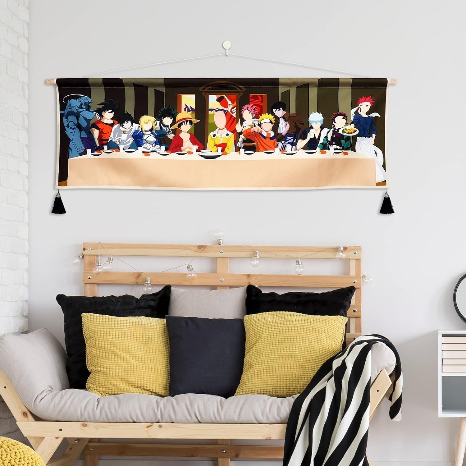 Tapisserie suspendue toile art mural peinture personnages d'anime Maison - Accessoires et décorations Naty Shop