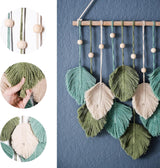 Tapisserie suspendue faite main tissée feuilles jusqu'à la Maison - Accessoires et Décorations Naty Shop
