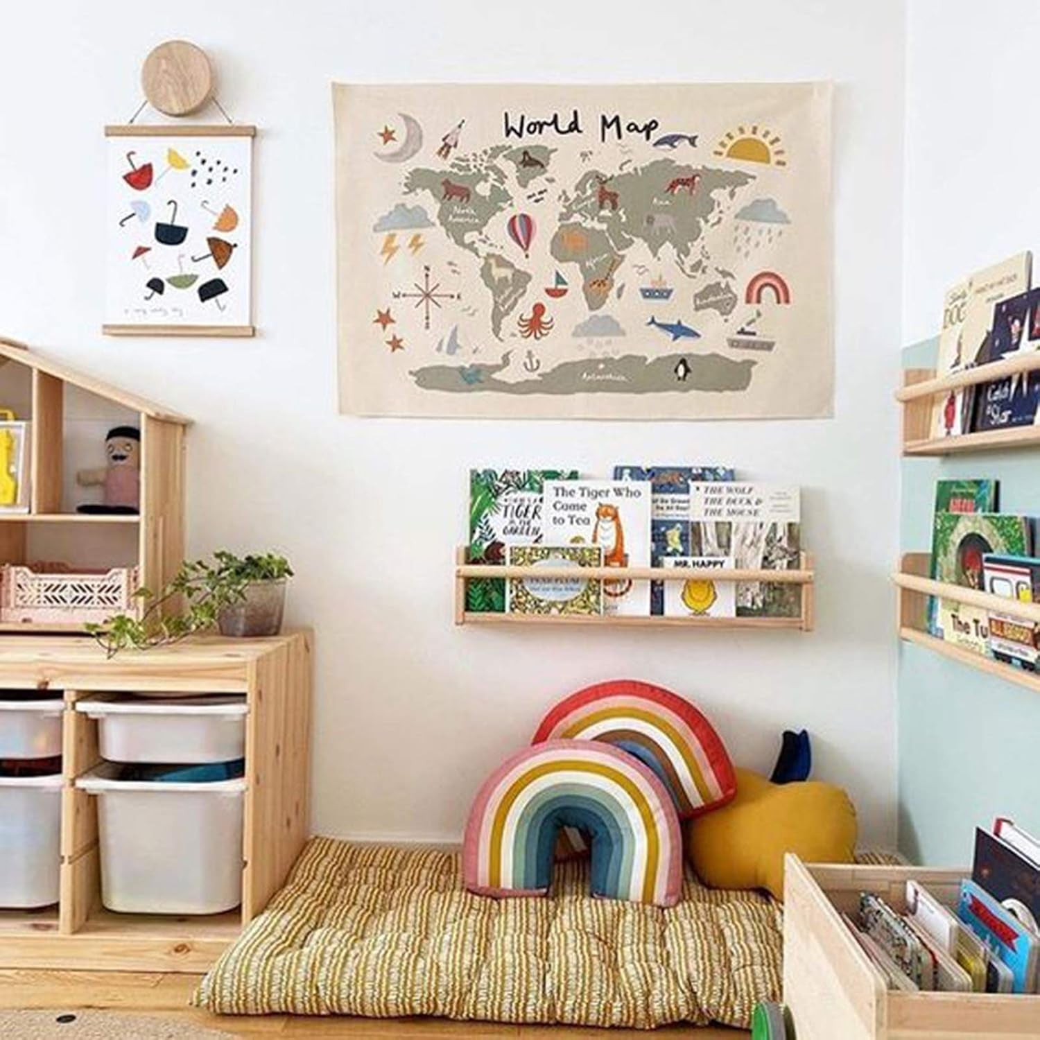 Haokaini tapisserie carte du monde lit bébé photo Accueil - Accessoires et Décoration Naty Shop