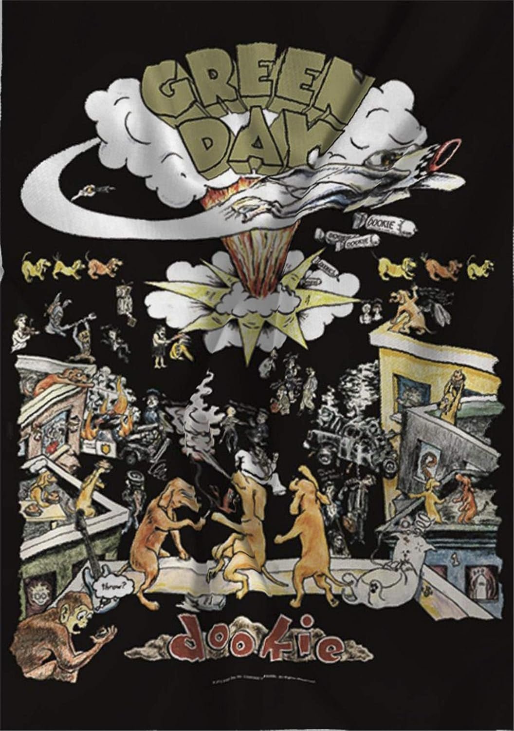 Tapisserie coeur rock drapeau original green day dookie Accueil - Accessoires et Décorations Naty Shop