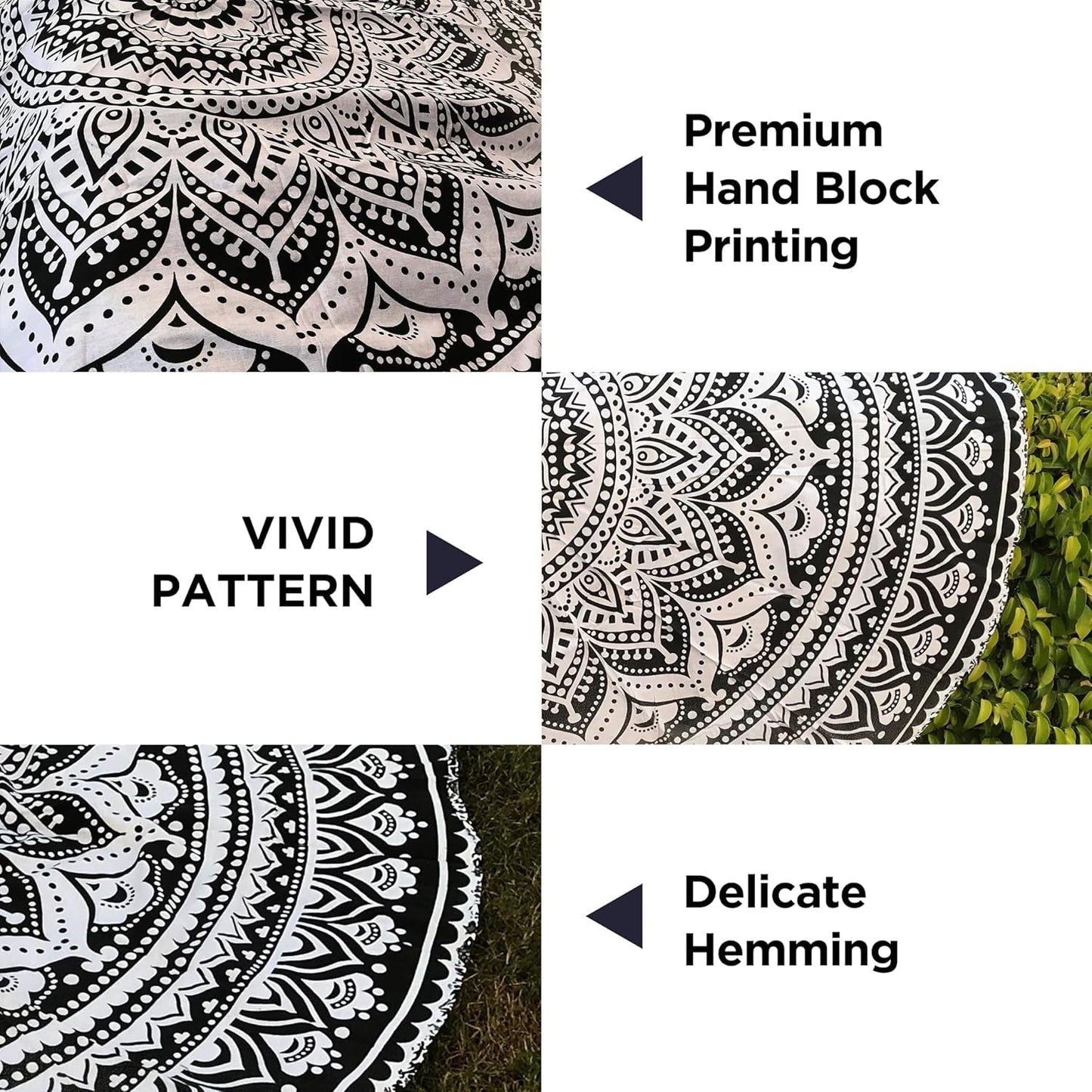 Tapisserie Inde serviette de plage ronde mandala hippiegrand indien Maison - Accessoires et Décorations Naty Shop