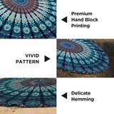 Serviette de plage tapisserie Inde ronde mandala hippie grande Maison Indienne - Accessoires et Décorations Naty Shop