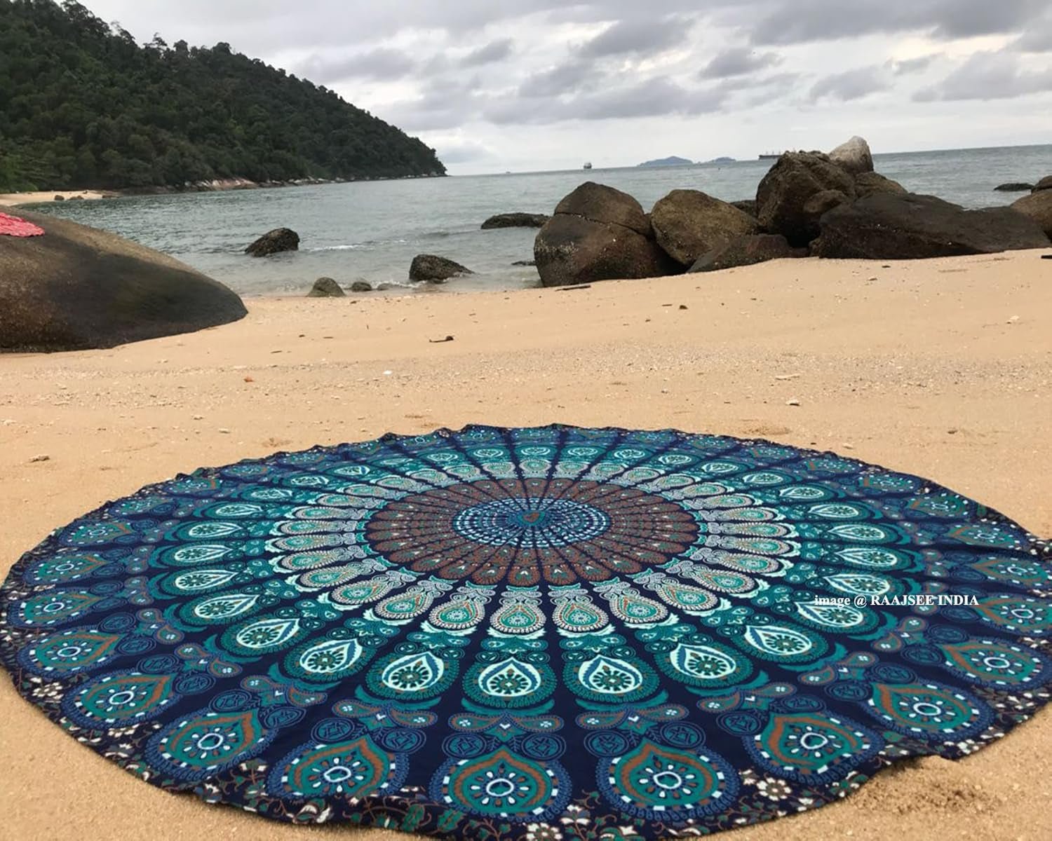 Tapisserie Inde serviette de plage ronde mandala hippie grande Maison Indienne - Accessoires et Décorations Naty Shop Default Title