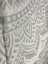 Tapisserie indienne mandala argent blanc chambre toile esthétique Maison - Accessoires et Décorations Naty Shop