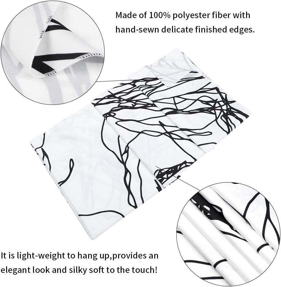 Tapisserie lomohoo croquis abstrait art noir blanc baiser Accueil - Accessoires et Décorations Naty Shop