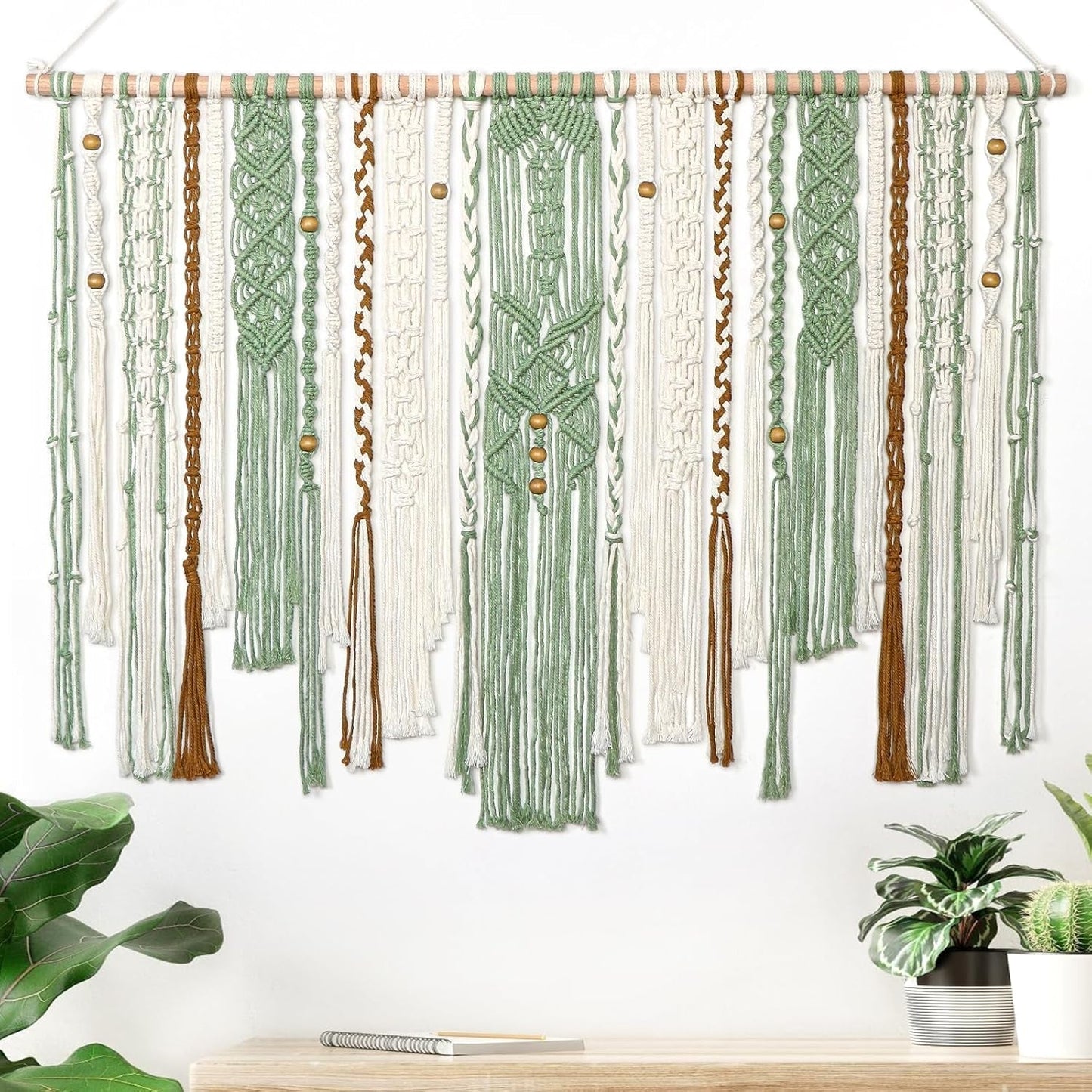Tapisserie lomohoo grande déco vert esthétique tissée Accueil - Accessoires et Décorations Naty Shop Default Title