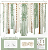Tapisserie lomohoo grande déco vert esthétique tissée Maison - Accessoires et Décorations Naty Shop