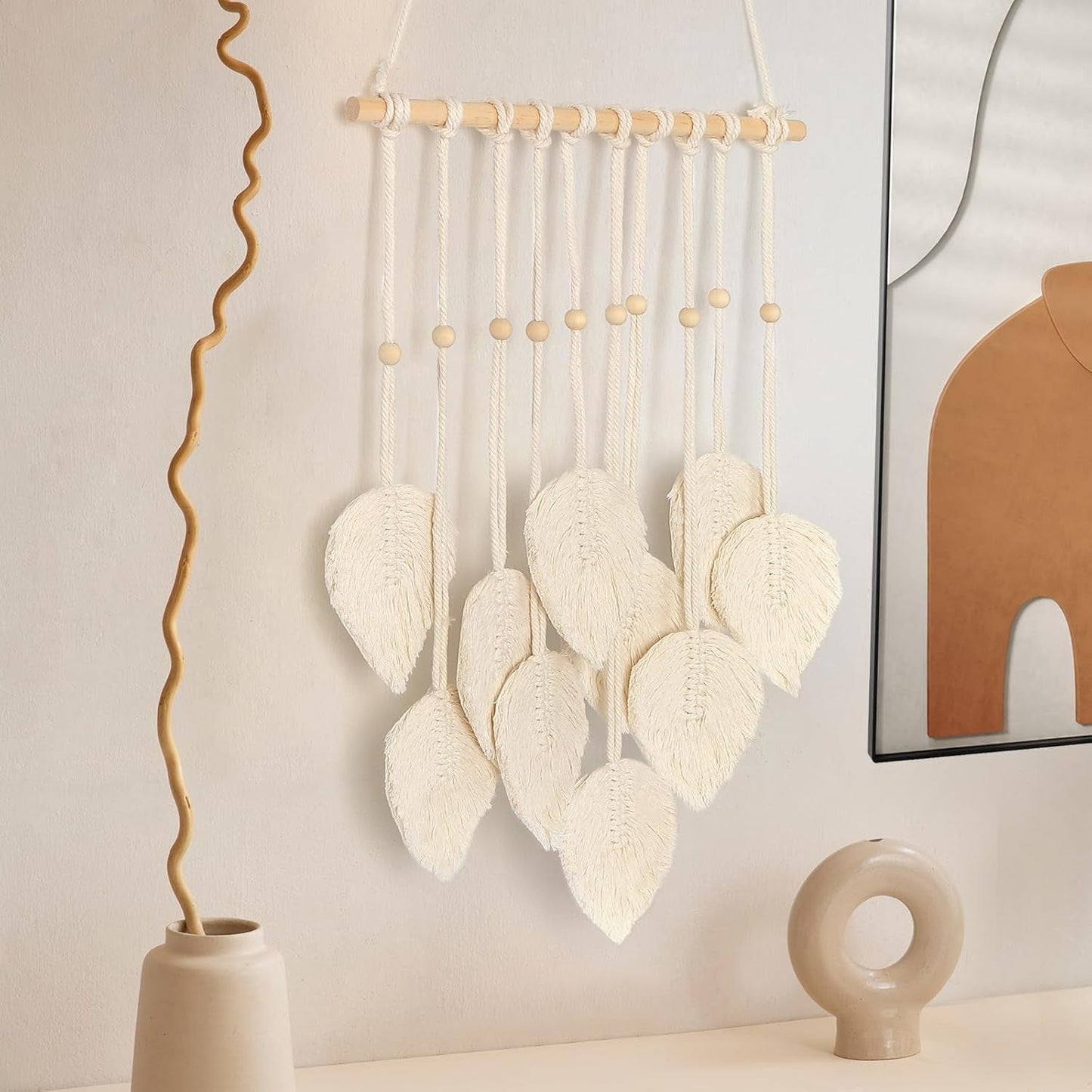 Tapisserie quatre guirlande plate faite main feuilles tissées Maison - Accessoires et Décorations Naty Shop