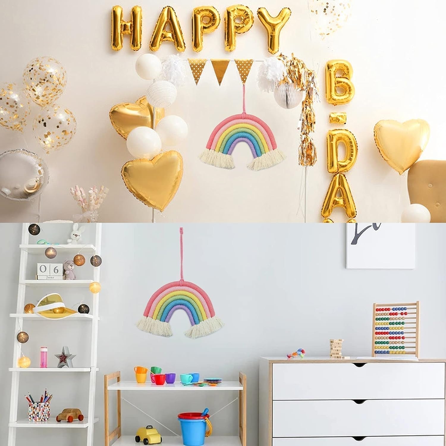 Tapisserie décorative arc-en-ciel décorant la chambre de la chambre d'enfant Casa - Accessoires et Décorations Naty Shop