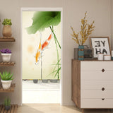 Tapisserie style japonais, lin noren épais, longue maison lotus - Accessoires et Décorations Naty Shop