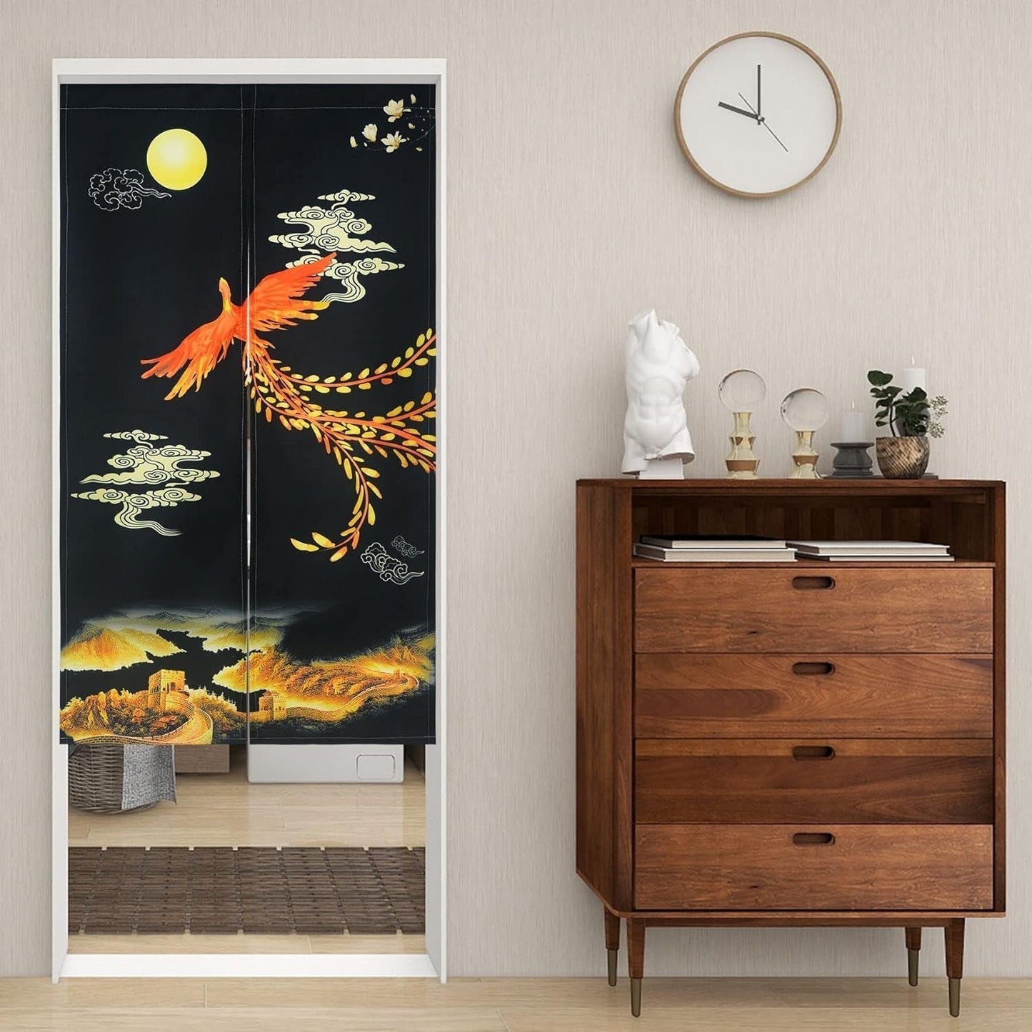 Tapisserie style japonais noren longue et épaisse porte de séparation Maison - Accessoires et Décorations Naty Shop H150 X L85 Cm (pack de 1)
