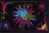 Tapisserie soleil lune étoile spirituel asthétique arc-en-ciel coton Maison - Accessoires et Décorations Naty Shop