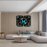 Tapisserie tapisserie papillons verts tissu brossé Accueil - Accessoires et Décorations Naty Shop