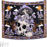 Tapisserie tapisserie papillons verts tissu brossé Accueil - Accessoires et Décoration Naty Shop Crâne violet