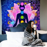 Tapisserie mandala mystique colorée Accueil - Accessoires et Décorations Naty Shop