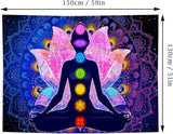 Tapisserie mandala mystique colorée Accueil - Accessoires et Décorations Naty Shop