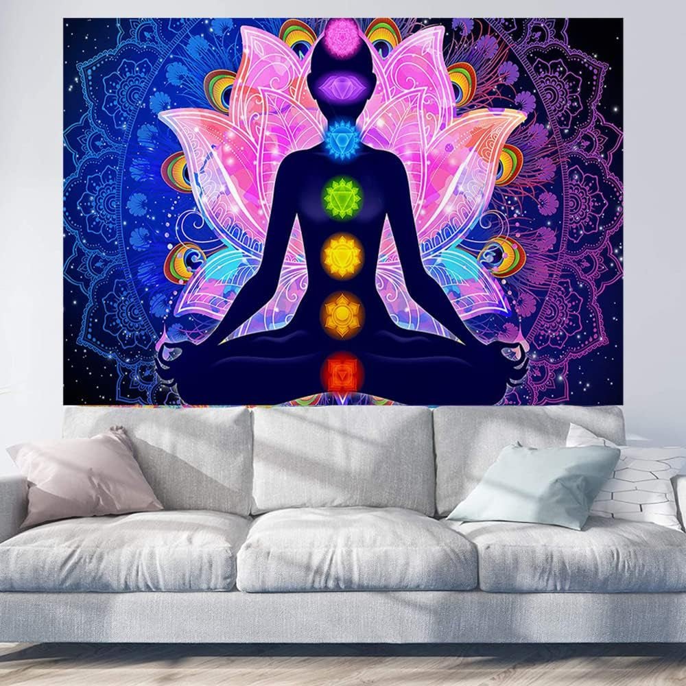 Tapisserie mandala mystique colorée Accueil - Accessoires et Décorations Naty Shop Default Title