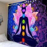 Tapisserie mandala mystique colorée Accueil - Accessoires et Décorations Naty Shop