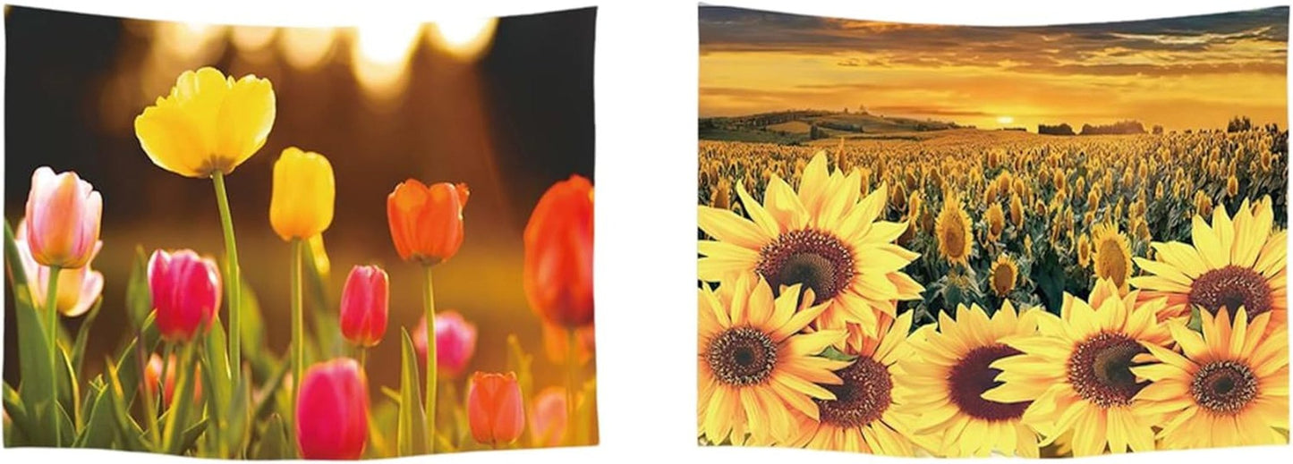 Tapisserie ulticool maison plage mer palmier île Maison - Accessoires et Décorations Naty Shop Tulipes Tournesol