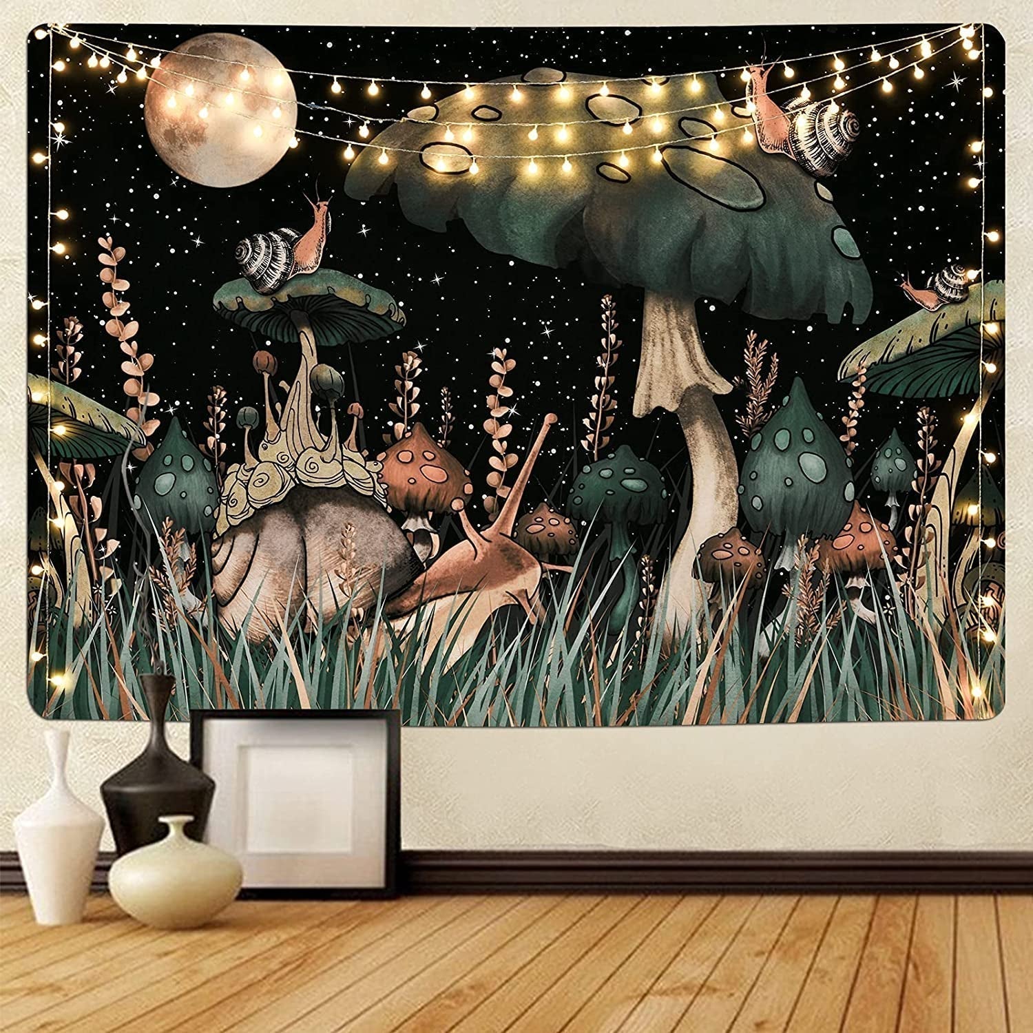 Tapisserie yugarlibi champignon forêt noire escargot à suspendre Maison - Accessoires et Décorations Naty Shop Champignon 235L X 180B Cm