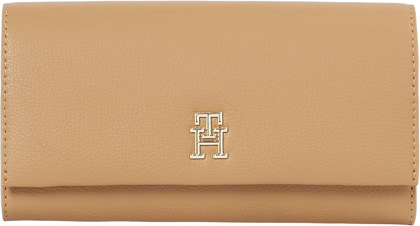 Tommy Hilfiger Aw0aw17267 Femmes Portefeuille Femmes Naty Shop Kaki (Safari Canvas) Os