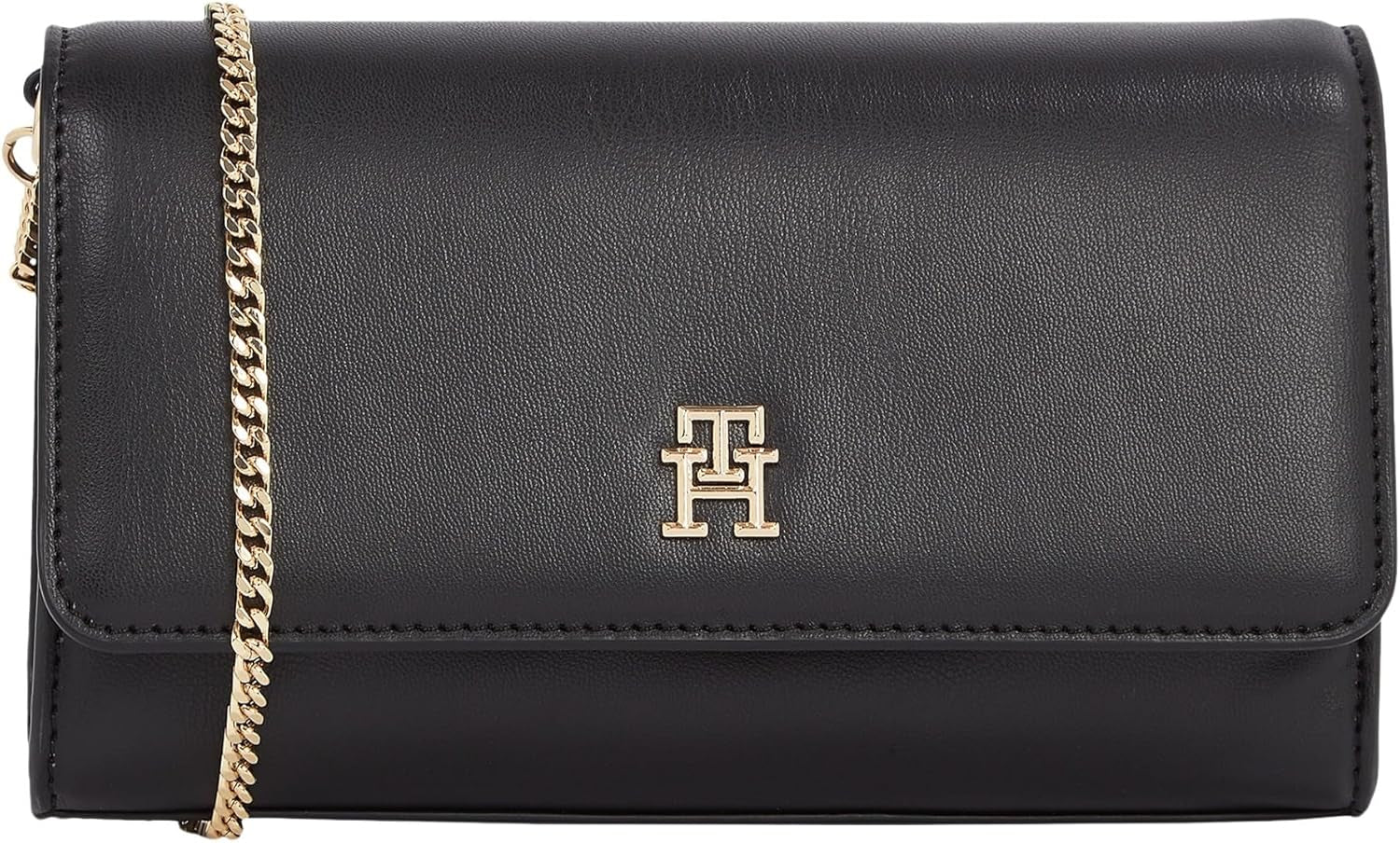 Tommy Hilfiger Sac à Bandoulière Eternity Chain Crossover Sacs à Bandoulière Femme Naty Shop Noir (Noir)