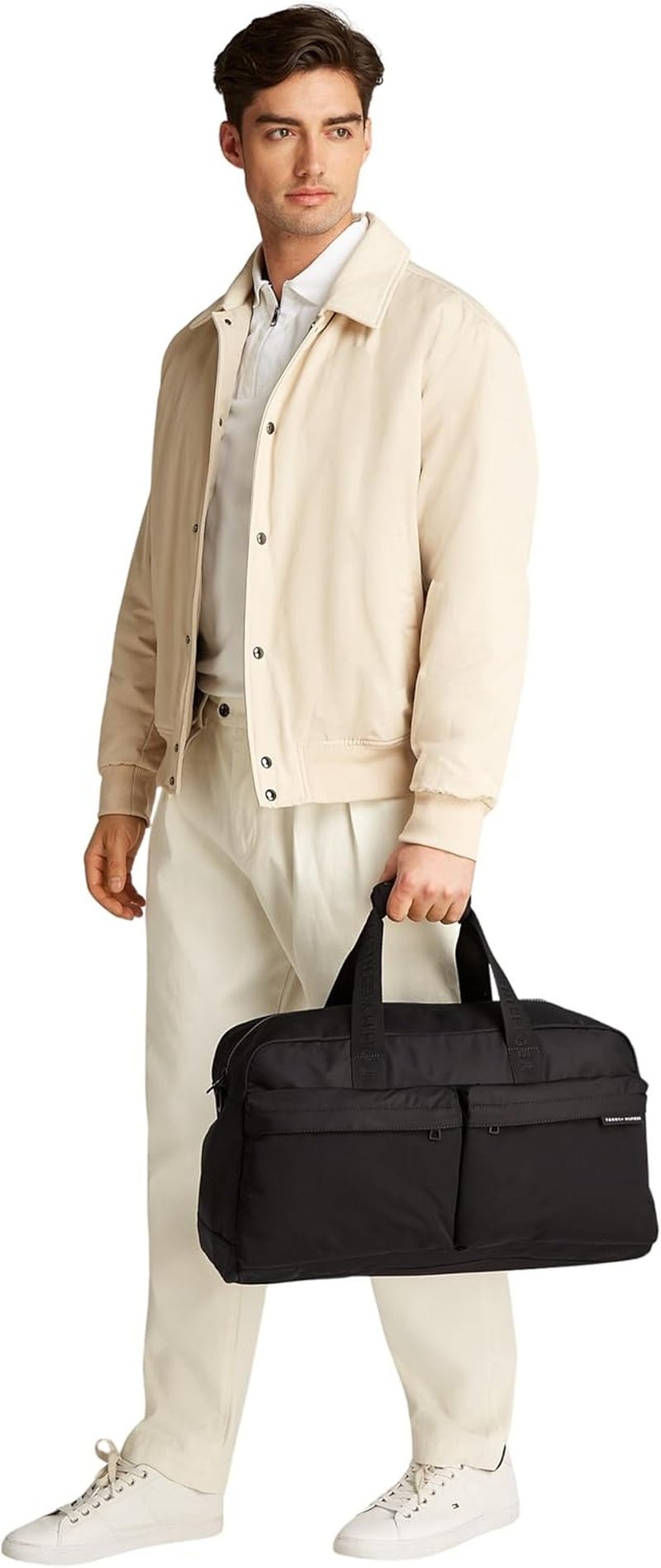 Tommy Hilfiger Sac de voyage pour hommes Element Repreve Travel Bag Noir Taille unique Bagages et voyages Naty Shop