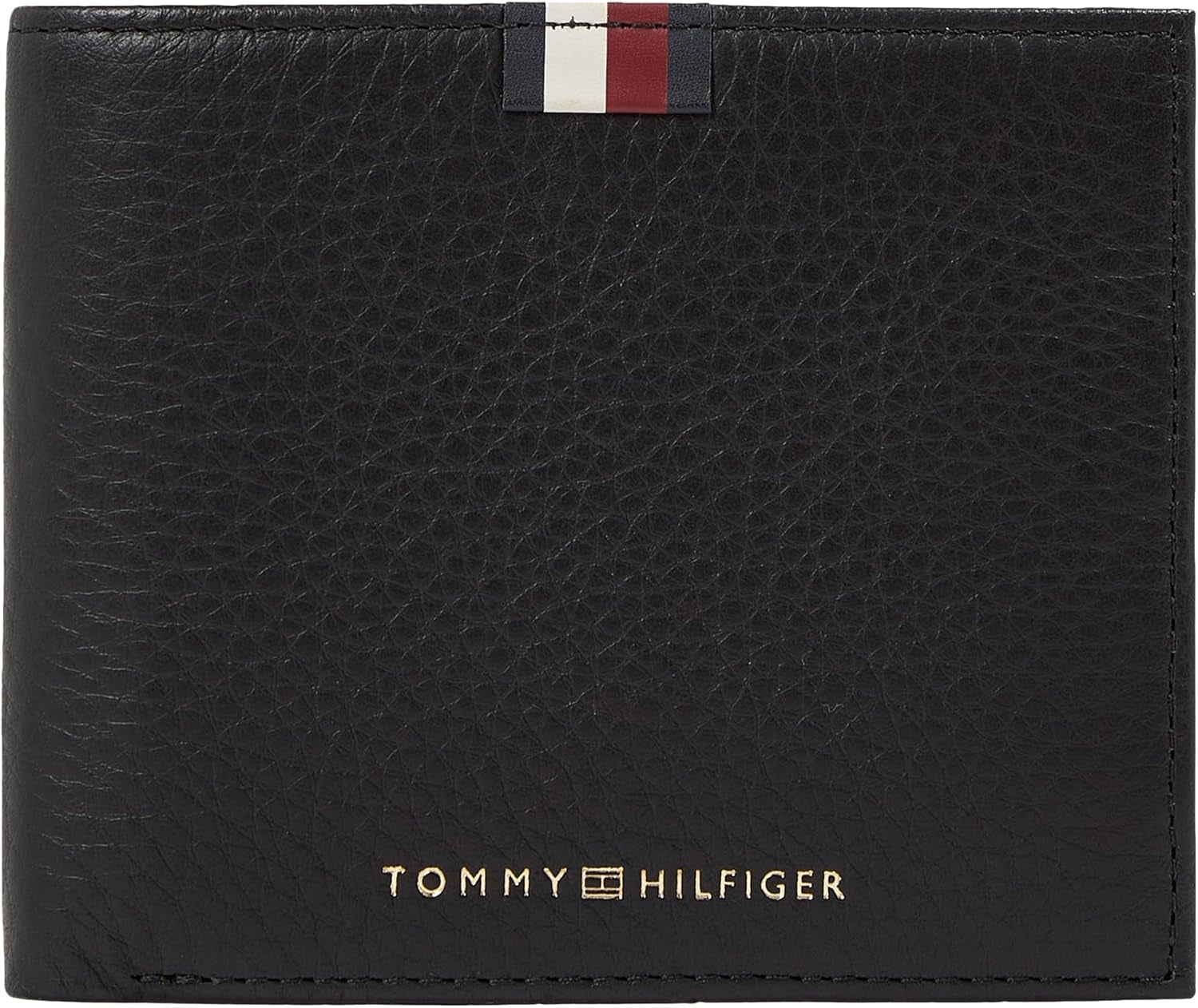 Tommy Hilfiger Men's Th Prem Lea Cc and Coin Am0am11265 Portefeuilles Portefeuille Homme Naty Shop Noir (black) Os