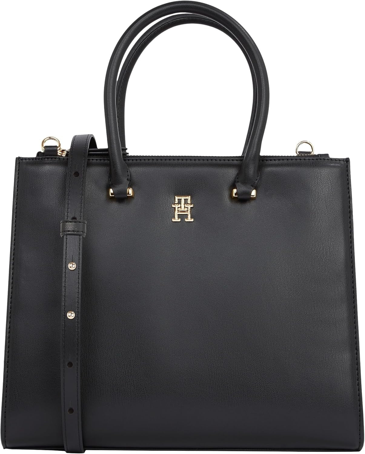 Tommy Hilfiger Sac fourre-tout Eternity Med Zip Up Bag Sacs pour femmes Naty Shop Noir (Noir) Taille unique