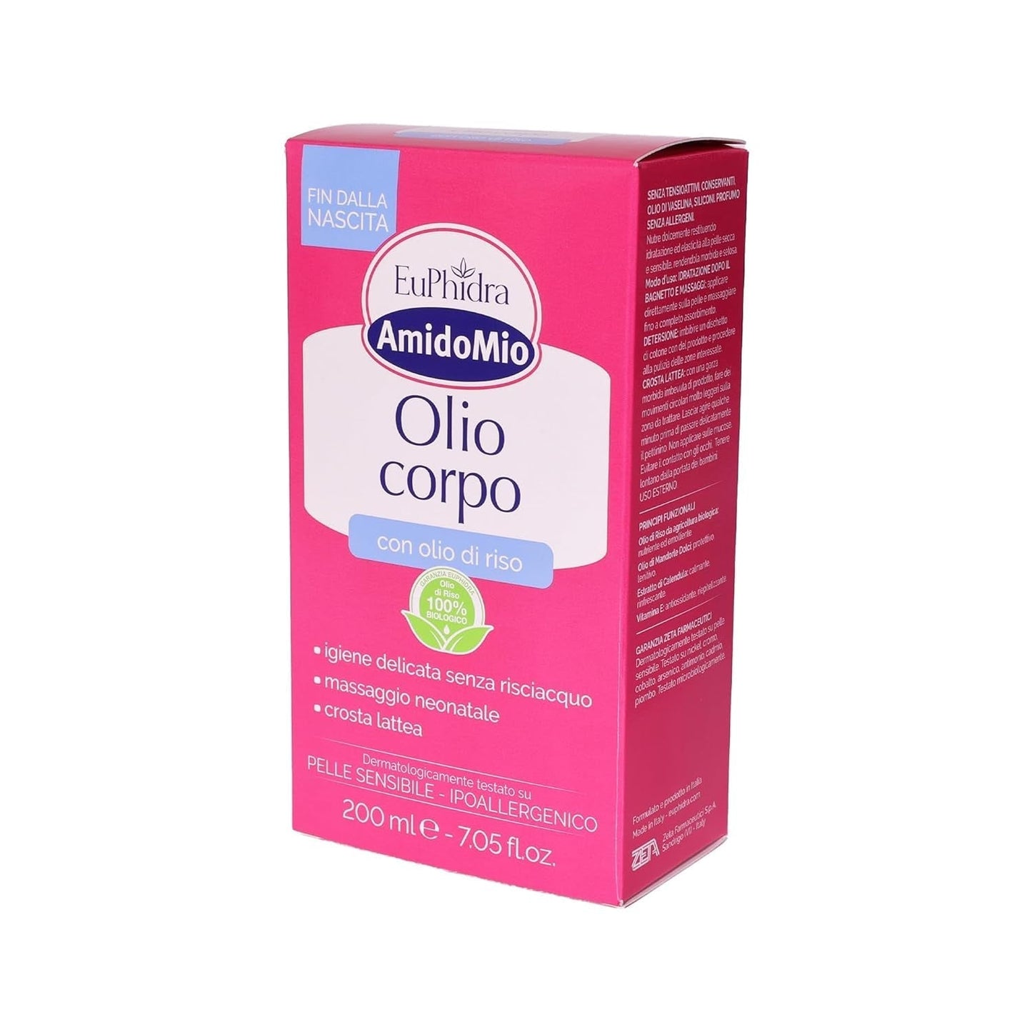 Huile corporelle Starch Mio, enlève les croûtes de lait du nouveau-né, 200 ml Enfant - Bain et Soin Naty Shop