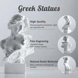 XMGZQ Sculpture de Statue d'Aphrodite Blanche, Statue de Buste de Mythologie Grecque en résine, pour la décoration de Chambre de Coquette, décoration de Chambre d'académie Sombre, étagères, cloison, Statuettes et Sculptures