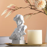 XMGZQ Sculpture de Statue d'Aphrodite Blanche, Statue de Buste de Mythologie Grecque en résine, pour la décoration de Chambre de Coquette, décoration de Chambre d'académie Sombre, étagères, cloison, Statuettes et Sculptures