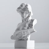 XMGZQ Sculpture de Statue d'Aphrodite Blanche, Statue de Buste de Mythologie Grecque en résine, pour la décoration de Chambre de Coquette, décoration de Chambre d'académie Sombre, étagères, cloison, Statuettes et Sculptures