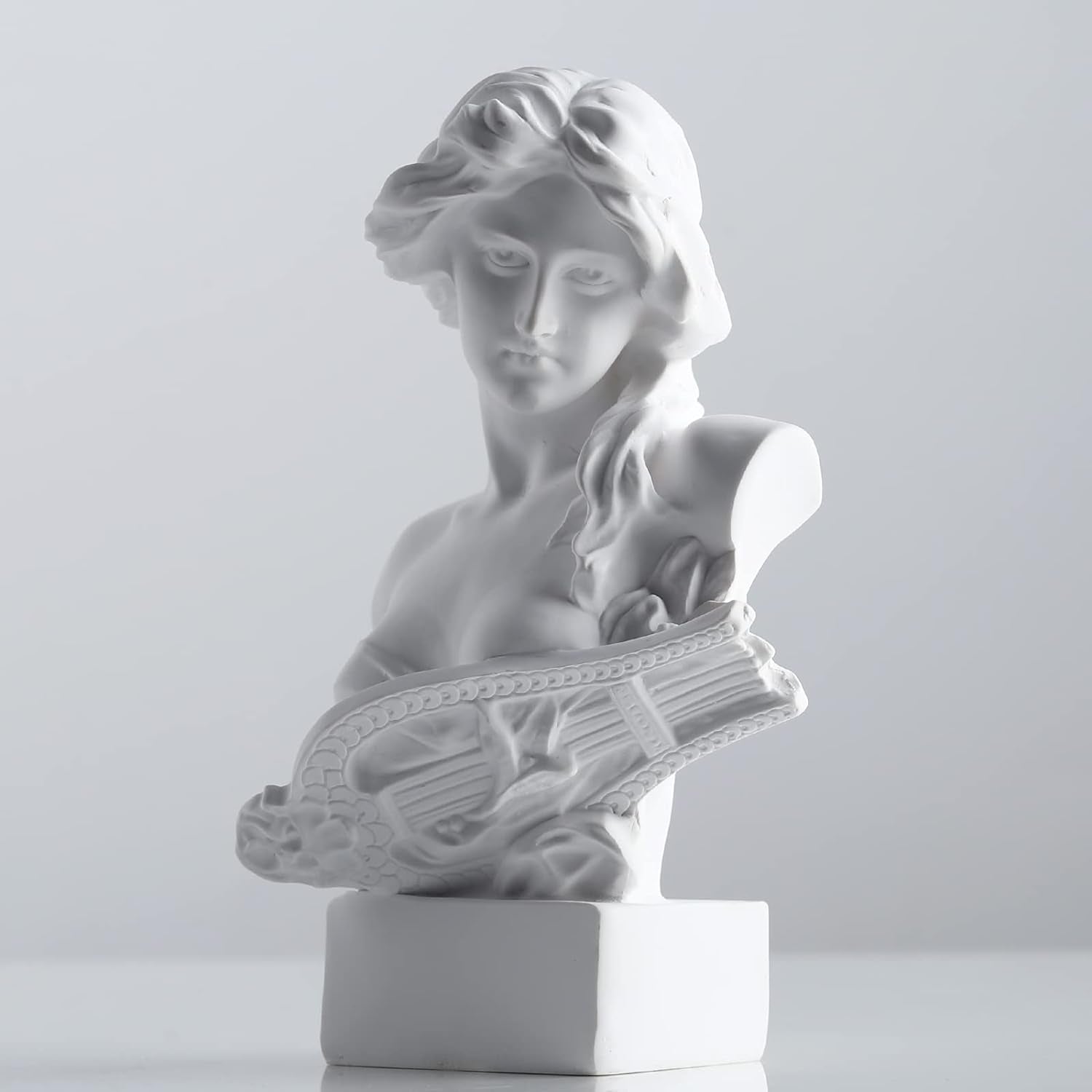 XMGZQ Sculpture de Statue d'Aphrodite Blanche, Statue de Buste de Mythologie Grecque en résine, pour la décoration de Chambre de Coquette, décoration de Chambre d'académie Sombre, étagères, cloison, Statuettes et Sculptures