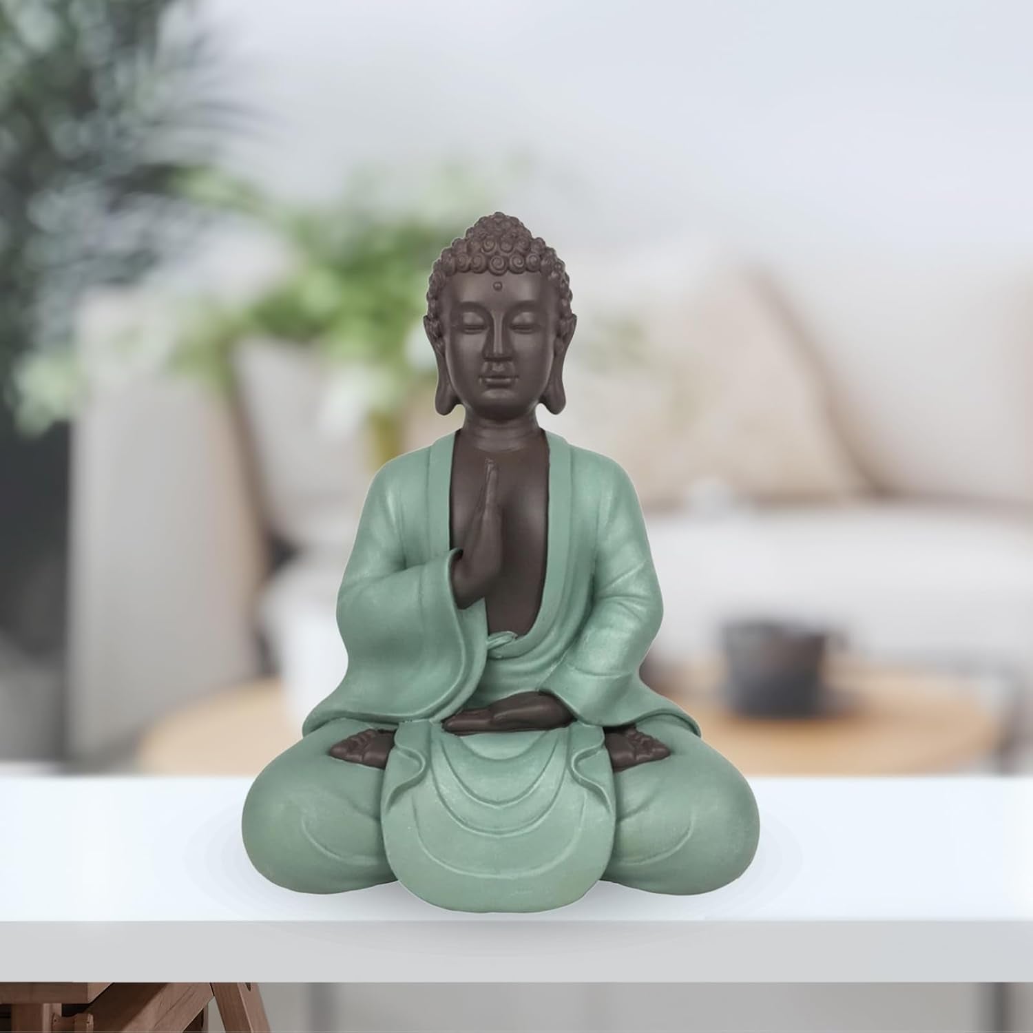 Zen Arôme SBM5 Statue Zen Bodhi, vert/marron, hauteur 20 cm Statuettes et sculptures Naty Shop