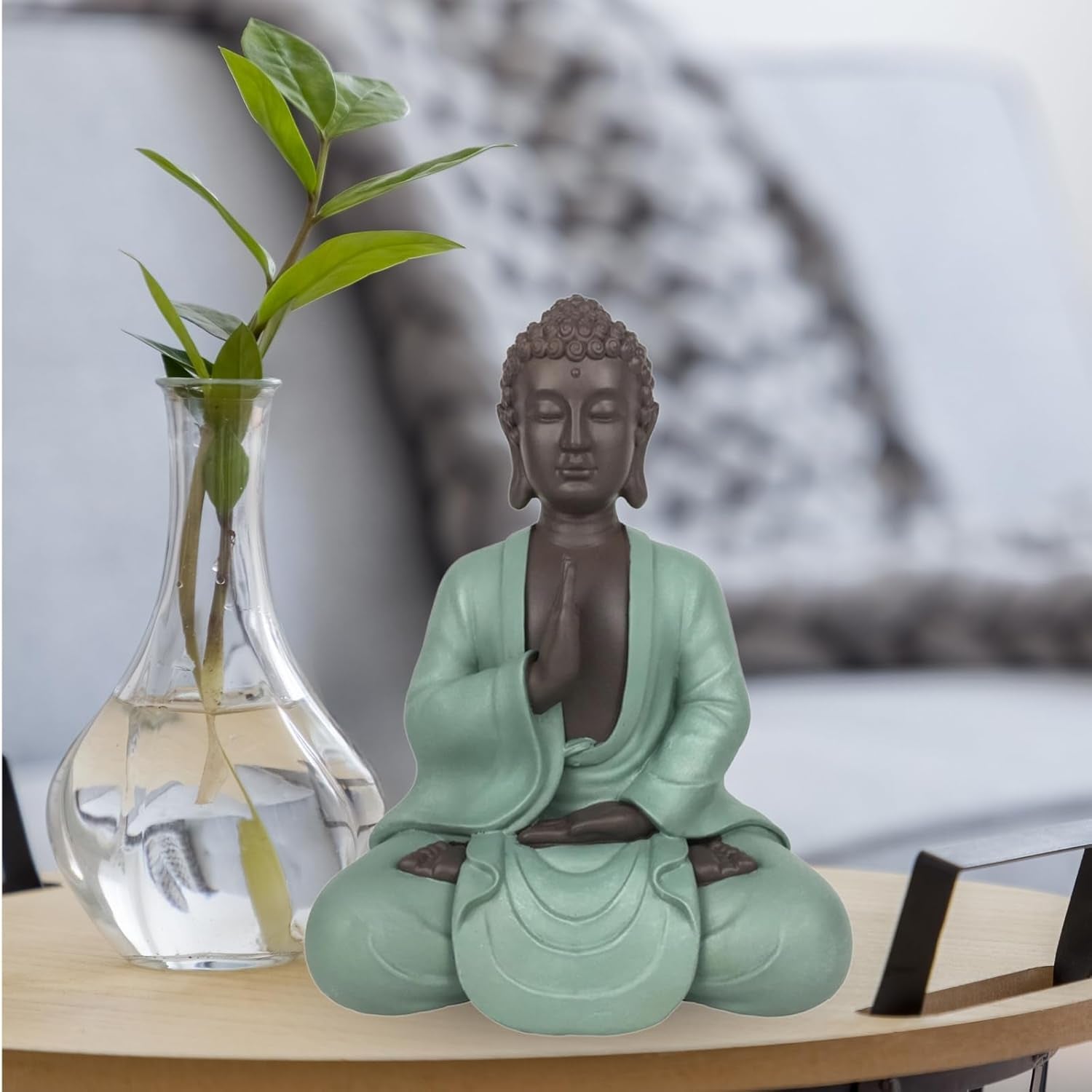 Zen Arôme SBM5 Statue Zen Bodhi, vert/marron, hauteur 20 cm Statuettes et sculptures Naty Shop